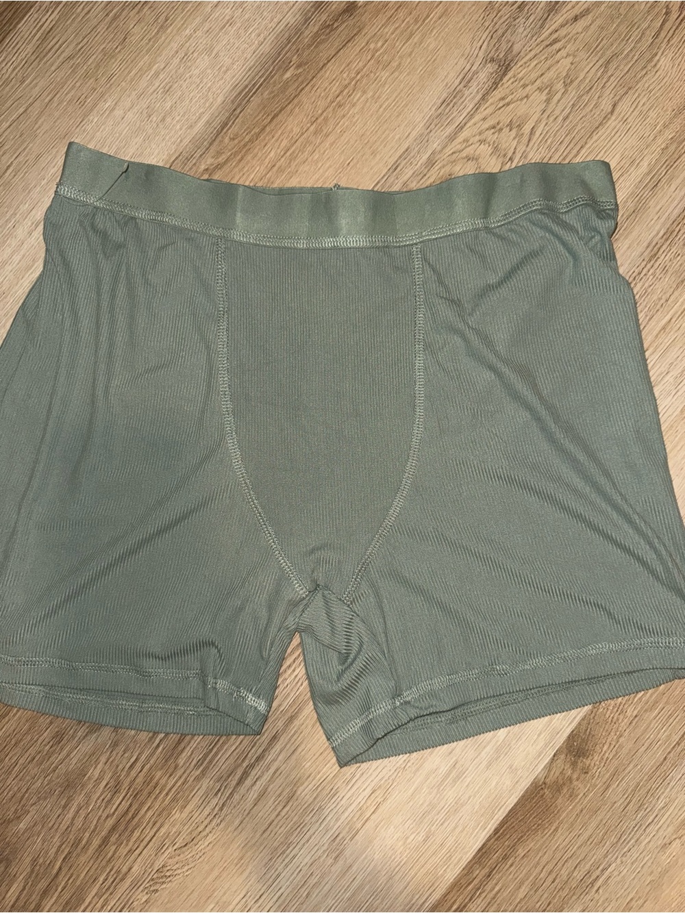 Essentials Olive Green Ribbed Tank Top - Picture 3 of 5